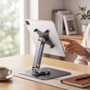 Ständer für tragbaren Monitor Kreuzhalterung mit 4 Schrauben Drehbare Basis Einstellbare Höhe und Neigung Aluminiumlegierung Für 8