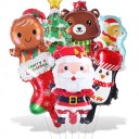 Standing Inflatable Balloons 7 pcs Colourful Christmas Set Santa Reindeer Penguin Teddy Bear Gingerbread Stocking and Christmas Tree Decoration 1