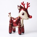Standing Inflatable Reindeer Balloon in 2 Parts Body and Legs Interlocking Assembled 127 cm Burgundy and White Christmas Decoration for the Home 1