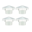Star-shaped valve caps Decorative caps for tyre valves Plastic and copper Shiny silver finish Size 2.2 x 1.4 cm Set of 4 pieces 5