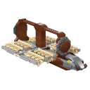 Star Wars -rakennussarja 522-osainen Kauppaliiton sotilaskuljetusalus Taisteludroideilla ja droidikoilla 27,3x6,2x8,9 cm Scifi-malli lapsille 2