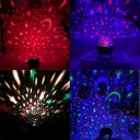 Starry Sky Projector Stars and Moon Ball 9 cm RGB LED Sound Reaction ABS Black Night Light USB for Children's Room and Bedroom 8