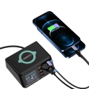 Σταθμός Φόρτισης 100W 120 x 90 x 50 mm 8θυρες USB με Ασύρματη Φόρτιση Ψηφιακή Οθόνη QC3.0 PD3.0 Γρήγορη Φόρτιση ASOMETECH για iPhone Xiaomi 2