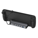 Stație de andocare pentru Steam Deck 13,9 x 6,9 x 2,9 cm HDMI 2.0 3x USB 3.0 PD Port LAN 100W Suport antiderapant Extindere compactă a conexiunilor 1