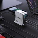 Stație de încărcare 300W GaN 8,3 x 5,9 x 10,7 cm 6 porturi USB-C PD 100W PPS Ecran digital Încărcător rapid de birou Ubigbuy pentru MacBook iPhone Samsung UE 2