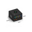 Stație de încărcare de birou 160W 116 x 126 x 46 cm cu 5 porturi USB PD 65W QC3.0 și încărcare wireless de 15W cu display LED pentru laptopuri, telefoane, tablete, priză EU 3