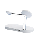 Stație de încărcare rapidă magnetică fără fir 3in1 15W cu lumină LED Cablu de încărcare rapidă USB C pentru căști pentru ceasuri de telefon 3