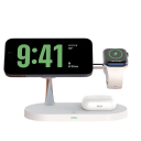 Stație de încărcare rapidă magnetică fără fir 3in1 15W cu lumină LED Cablu de încărcare rapidă USB C pentru căști pentru ceasuri de telefon 8
