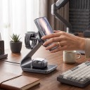 Stație de încărcare wireless magnetică 3 în 1 Bonola Pro pentru telefon Samsung Galaxy, Watch și Buds 15 W Aluminiu Negru Suport de birou 2