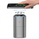 Stație de încărcare wireless magnetică 3 în 1 Qi2 15 W pentru iPhone Apple Watch și AirPods cu încărcătoare retractabile Gri Suport compact 5