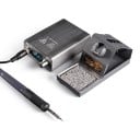 Station de soudage T12 75 W avec écran LED numérique et thermostat avec mise à la terre antistatique en couleur argent pour réparations électroniques 5