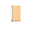 Station météo avec écran LED et décor en bois 16,4 x 7,5 cm Thermomètre Hygromètre Réveil Prévisions météo Heure DCF Luminosité 4 niveaux 4