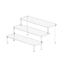 Stativo acrilico trasparente a 3 livelli 29,5 x 20,7 x 15 cm Espositore multi-livello per cosmetici, figurine, spezie e oggetti da collezione 1