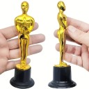 Statuetă Aurie de Premiu cu Stea în Stilul Premiilor de Film 15 cm cu Soclu Negru din Plastic pentru Competiții, Cadouri, Petreceri și Costume 5