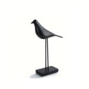 Statuetta decorativa di uccello su base 24x7,9 cm in resina design minimalista decorazione per interni per mensola e tavolo 1