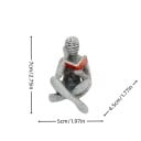 Statuetta lettrice 7 x 5 x 4,5 cm Piccola figura decorativa di donna che legge un libro 3