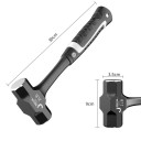 Stavební kladivo 1,25 kg jednodílné kované ocelové kladivo délka 30 cm černé robustní nářadí pro bourání cihel a stavební práce 2