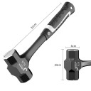 Stavební kladivo 1,6 kg (3LB) jednodílné kované ocelové kladivo délka 31 cm černé robustní nářadí pro bourání cihel 2