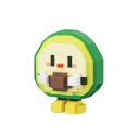 Stavebnice Mini avokádo 6 x 4,4 x 6,72 cm 349 ks Mikro 3D DIY stavební bloky Lahodné ovoce Kreativní vzdělávací hračka pro děti od 8 let Model 2