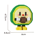 Stavebnice Mini avokádo 6 x 4,4 x 6,72 cm 349 ks Mikro 3D DIY stavební bloky Lahodné ovoce Kreativní vzdělávací hračka pro děti od 8 let Model 3