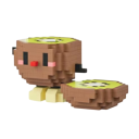 Stavebnice Mini Kiwi 9,2 x 5,2 x 4,8 cm 331 ks Mikro 3D DIY bloky Lahodné ovoce Kreativní stavební hračka pro děti 8+ Let Dekorativní model 2