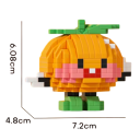 Stavebnice Mini pomeranč 7,2 x 4,8 x 6,08 cm 367 ks Mikro 3D DIY bloky Lahodné ovoce Kreativní model Dekorativní hračka pro děti od 8 let 3