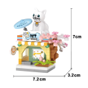 Stavebnice obchod Zverimex 7,2 x 3,2 x 7 cm 120 ks Mini dům se zvířaty Stavební bloky pro dívky i chlapce Kreativní model Domácí mazlíčci 2