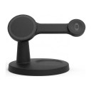 Stazione di ricarica wireless magnetica 3 in 1 15 W Supporto con braccio per telefono, orologio Apple Watch e cuffie Base rotonda Nera 3