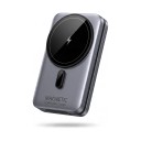 Stazione di ricarica wireless magnetica pieghevole 3in1 15 W per iPhone Apple Watch e AirPods Supporto in metallo Grigio Per scrivania e da viaggio 3