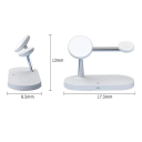 Stazione di ricarica wireless magnetica rapida 3 in 1 15W con luce LED cavo USB C ricarica rapida per telefono orologio cuffie con indicatore 1