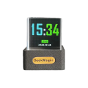 Stazione meteorologica digitale portatile con display Riproduzione di animazioni GIF Previsione del tempo elettronica Stazione meteorologica da tavolo Decorazione moderna 5