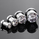 Steel Plug with Gemstone 12
