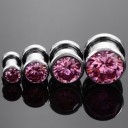 Steel Plug with Gemstone 13