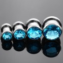 Steel Plug with Gemstone 16