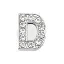 Steentjes decoratie voor crocs letter D 2,5–3 cm PVC zilveren decoratie voor het personaliseren van schoenen en het creëren van initialen 1