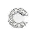 Steentjesdecoratie voor crocs letter C 2,5–3 cm PVC zilveren decoratie voor het personaliseren van schoenen en het maken van initialen 1