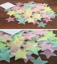 Stelle fosforescenti luminose per parete 50 pz 2