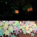 Stelle fosforescenti luminose per parete 50 pz 3