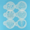Stencil per decorare torte 6 pz 5