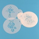 Stencil per decorare torte fiori 6 pz 4