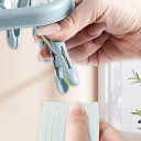 Stendino da soffitto pieghevole in plastica con 32 mollette 32 x 32 x 34 cm Stendino pratico per vestiti da appartamento e balcone Pieghevole e salvaspazio 4