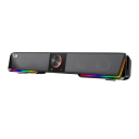 Stereo soundbar REDRAGON Darknets Bluetooth a AUX 3,5 mm RGB podsvícení USB napájení 5,2 x 42 x 6,8 cm černý pro PC notebook a hraní 1