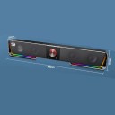Stereo soundbar REDRAGON Darknets Bluetooth a AUX 3,5 mm RGB podsvícení USB napájení 5,2 x 42 x 6,8 cm černý pro PC notebook a hraní 3