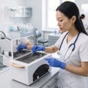 Stérilisateur à air chaud pour outils 300 W Stérilisation thermique sèche jusqu'à 220 °C 2230 ml Bac en acier inoxydable Blanc Pour salons de coiffure 2