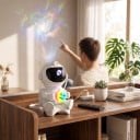 Sternprojektor Astronaut mit Stern Bluetooth Lautsprecher Farbige Nachtlampe Nebelprojektion 17,5 cm Fernbedienung Weiß Für das Zimmer 3