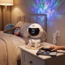 Sterrenprojector Astronaut met Vliegtuig Projectie van Nebula en Sterren Afstandsbediening Draaibare Kop 360° 13 cm Wit Kamerdecoratie 4