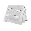 Stickad bomullsfilt för baby 70x90 cm Babyfilt för barnvagn Spjälsängar Färgglatt mönster Nyfödda Spädbarn Sover 6