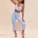 Stickad crop top och byxor för kvinnor B1110 2