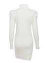 Stickad miniklänning med turtleneck 2
