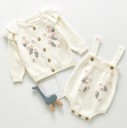 Stickad tröja och bodysuit för flickor L1168 6